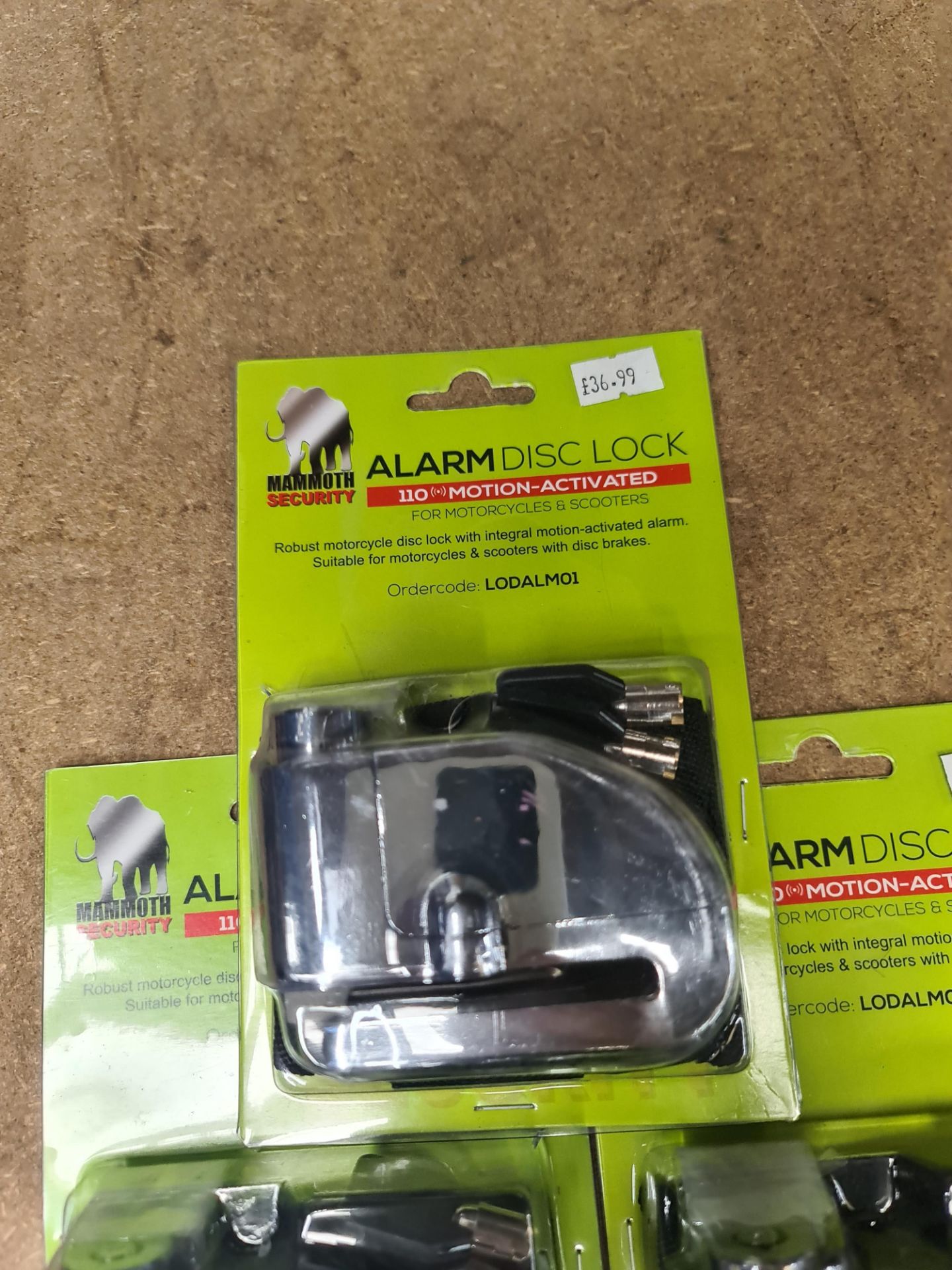3 off Mammoth Security alarm disc locks - Image 2 of 2