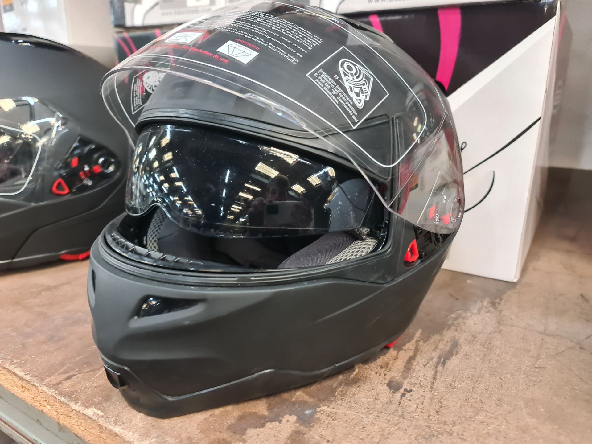3 off GSB G339 matt black helmets, 1 each of sizes M, L & XL - Image 2 of 8