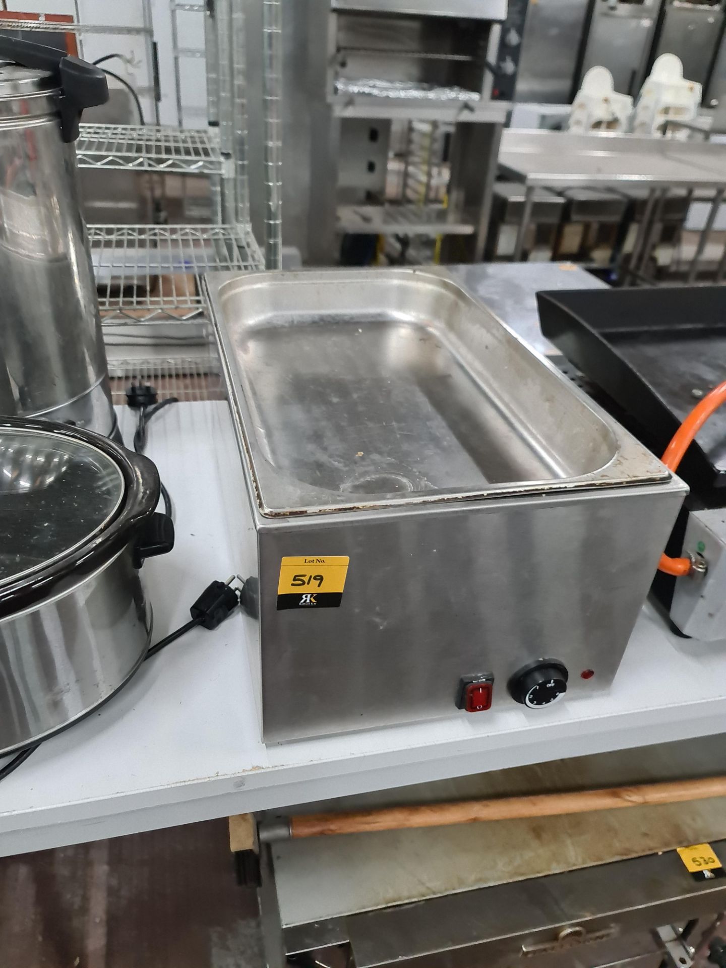 Bench top stainless steel bain marie/warming unit