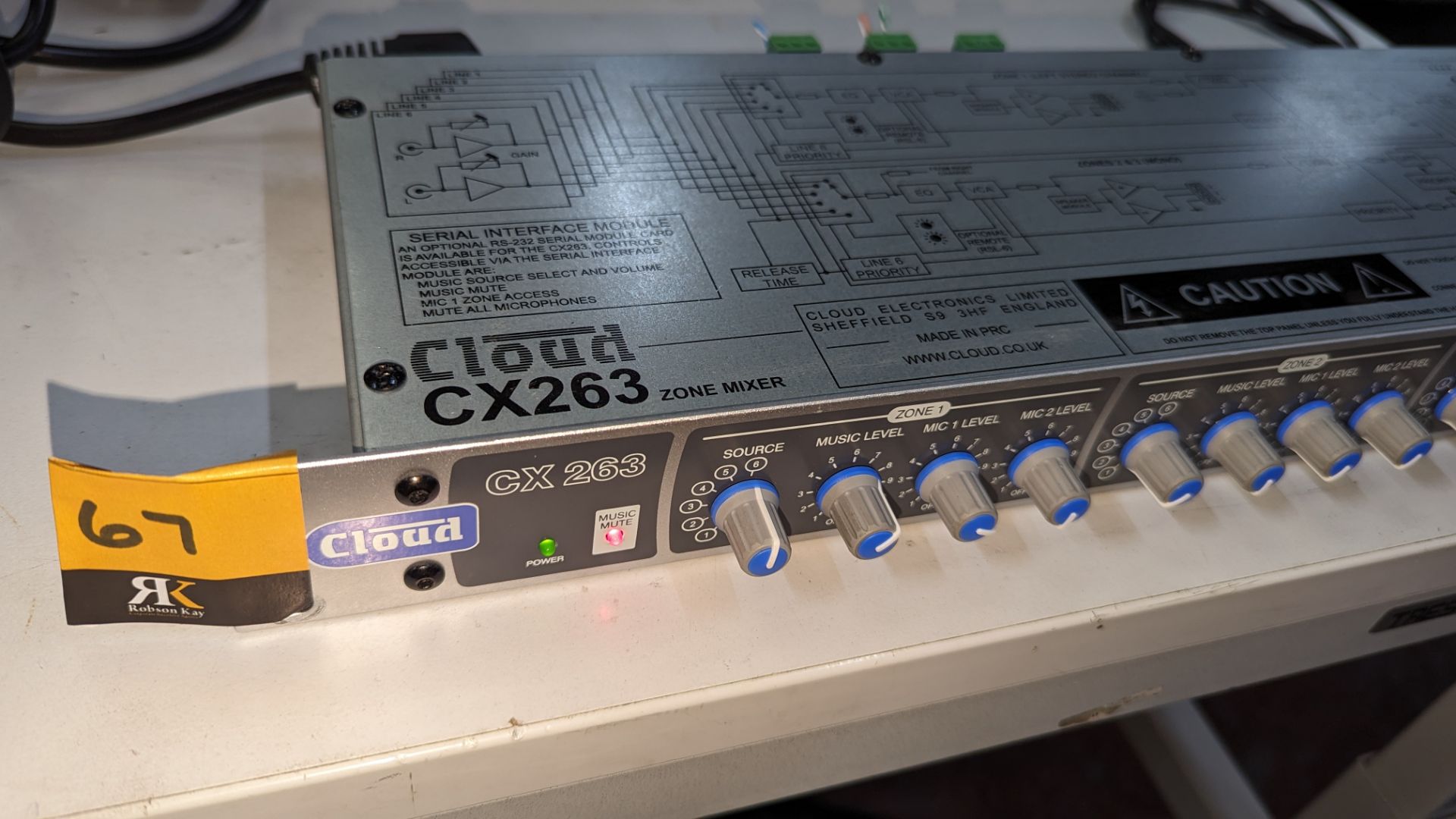 Cloud model CX263 Zone mixer, including installation and user guide, power cable and rack mounting f - Image 6 of 13