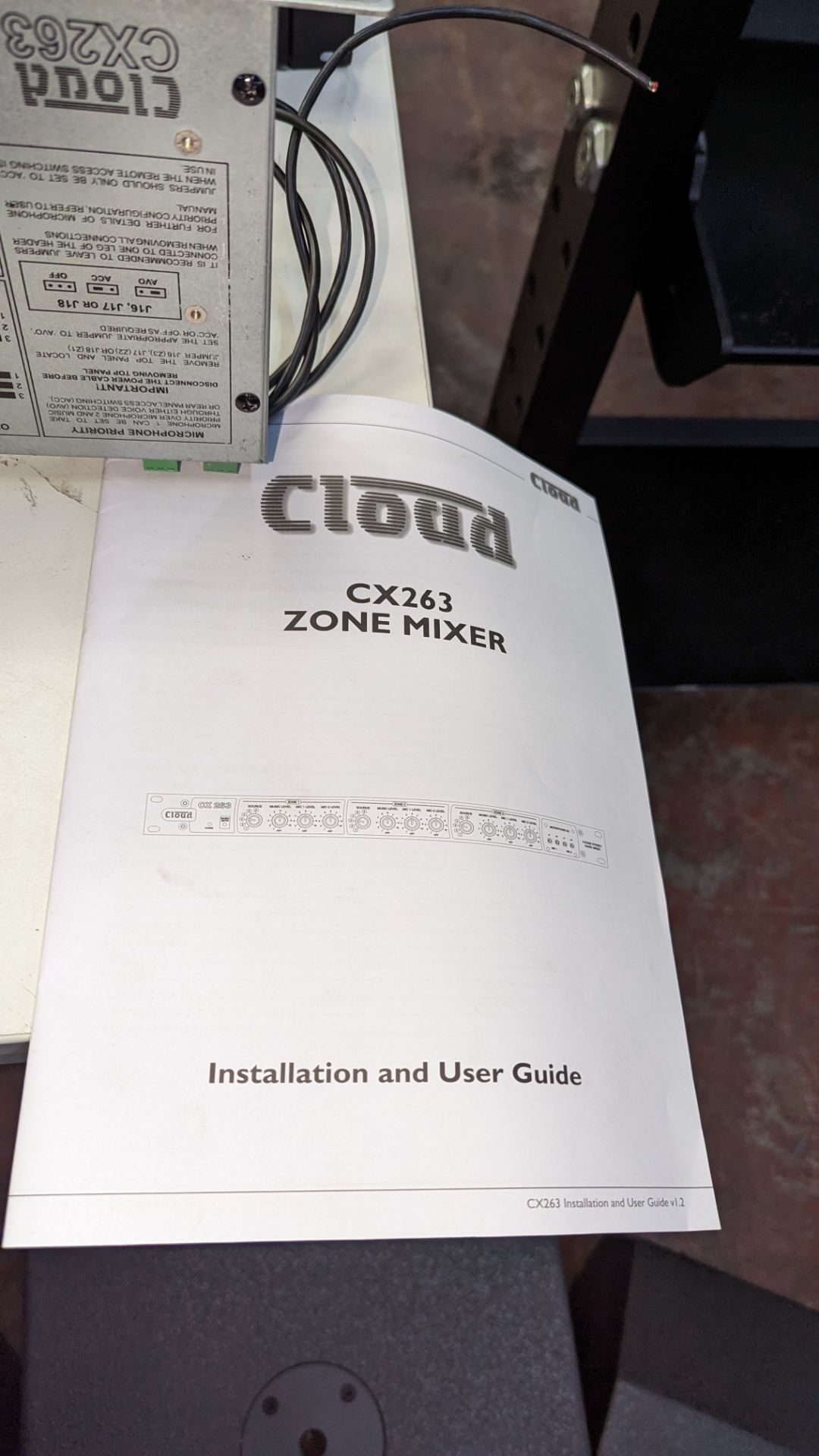 Cloud model CX263 Zone mixer, including installation and user guide, power cable and rack mounting f - Image 13 of 13