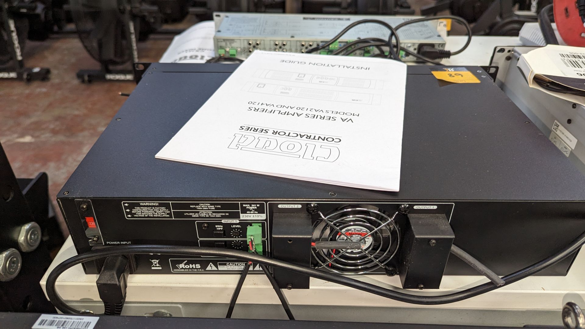 Cloud Contractor Series amplifier model VA2120, including rack mounting ears and installation guide - Image 7 of 9