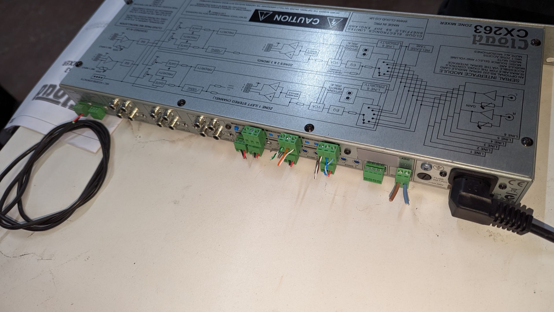 Cloud model CX263 Zone mixer, including installation and user guide, power cable and rack mounting f - Image 10 of 13