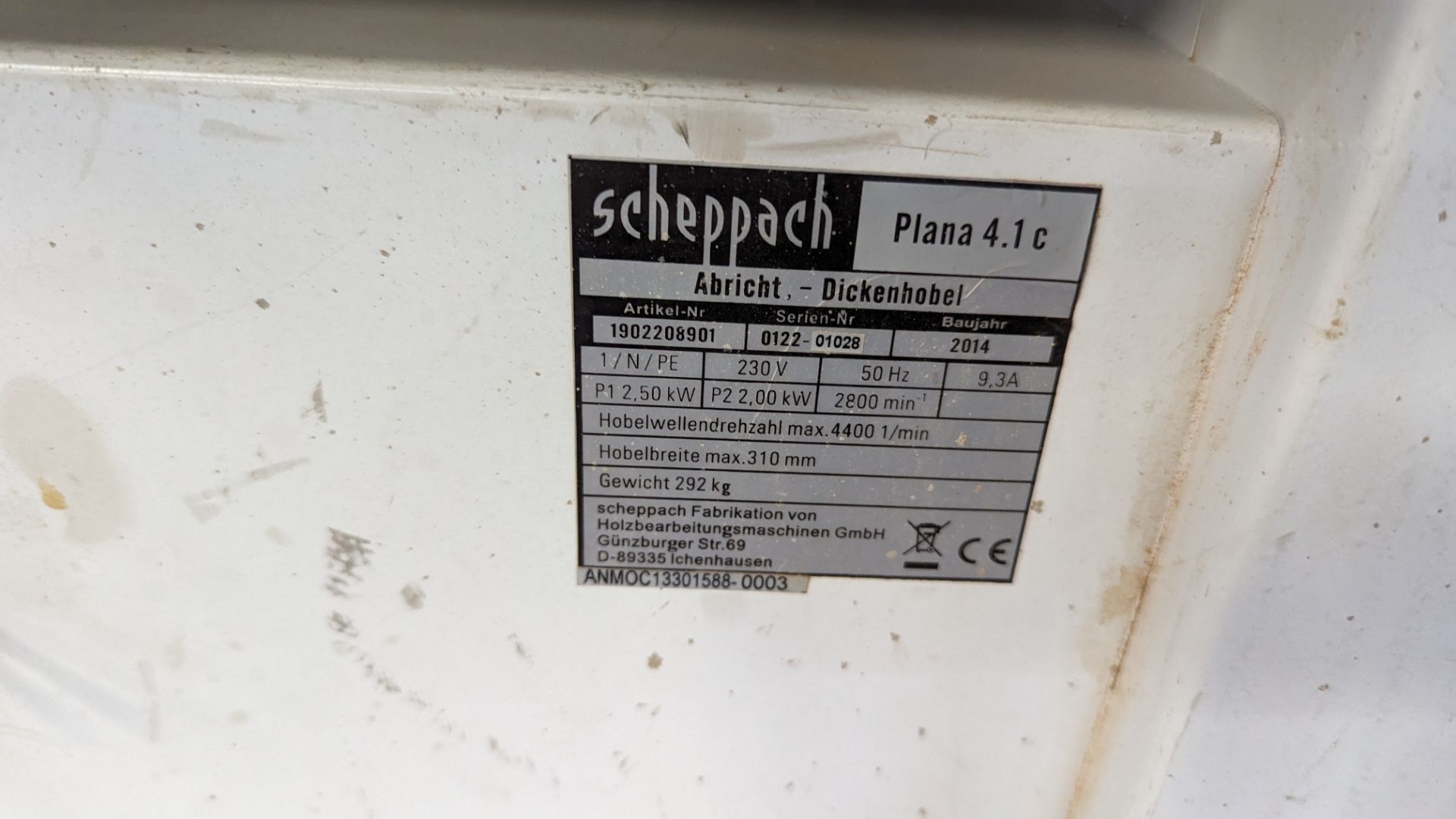 2014 Scheppach Plana 4.1C planer - Image 7 of 15