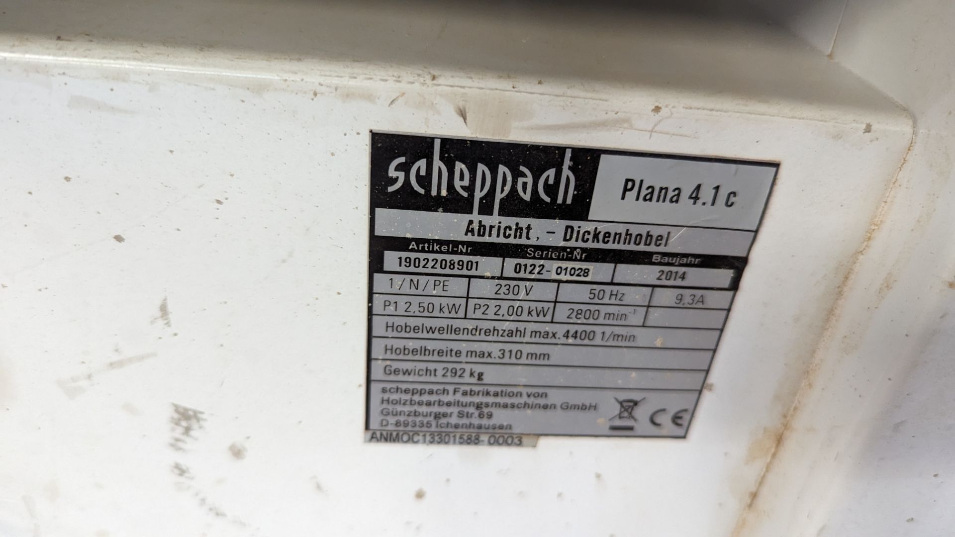 2014 Scheppach Plana 4.1C planer - Image 6 of 15