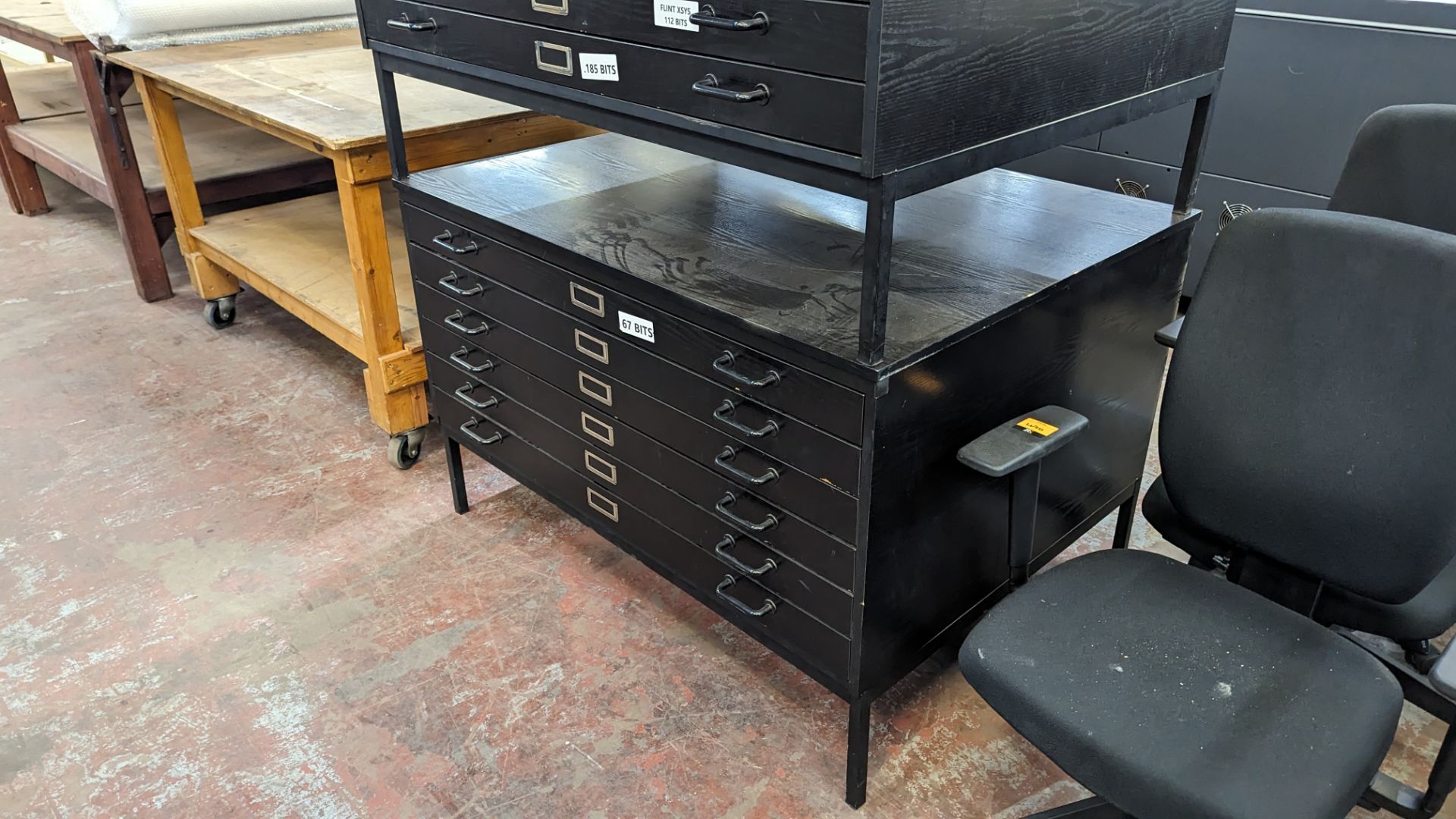 2 off black multi-drawer plan chests - Image 17 of 17