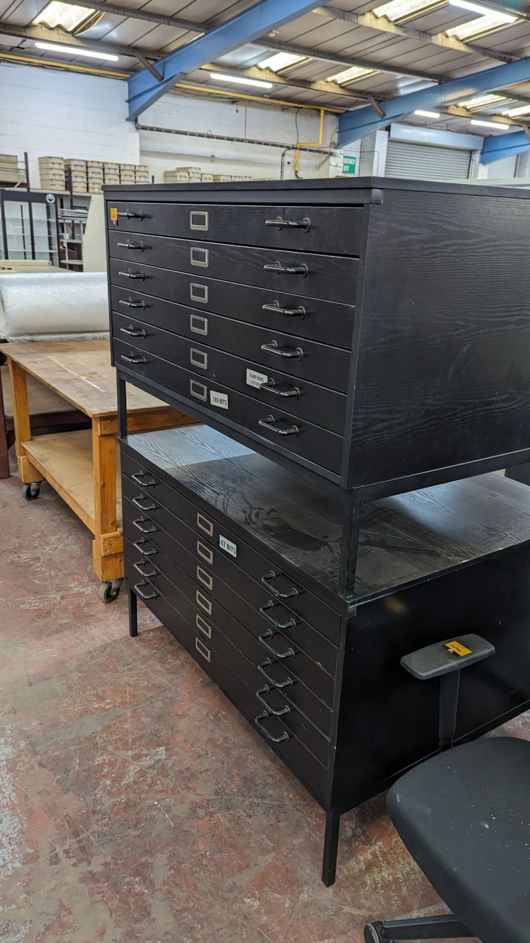 2 off black multi-drawer plan chests - Image 15 of 17