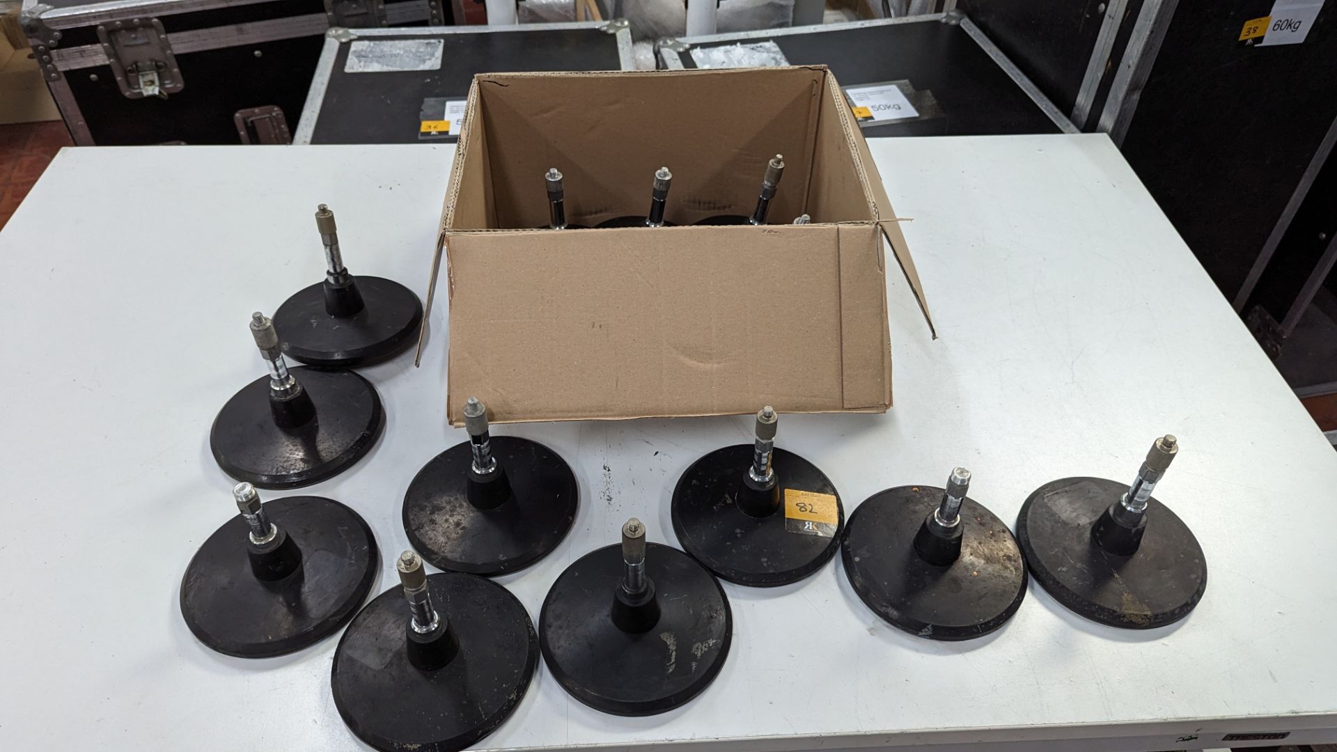 15 off Powerdrive model FS2 table microphone stands. Includes cardboard box. Total lot weight: 15kg - Image 2 of 6