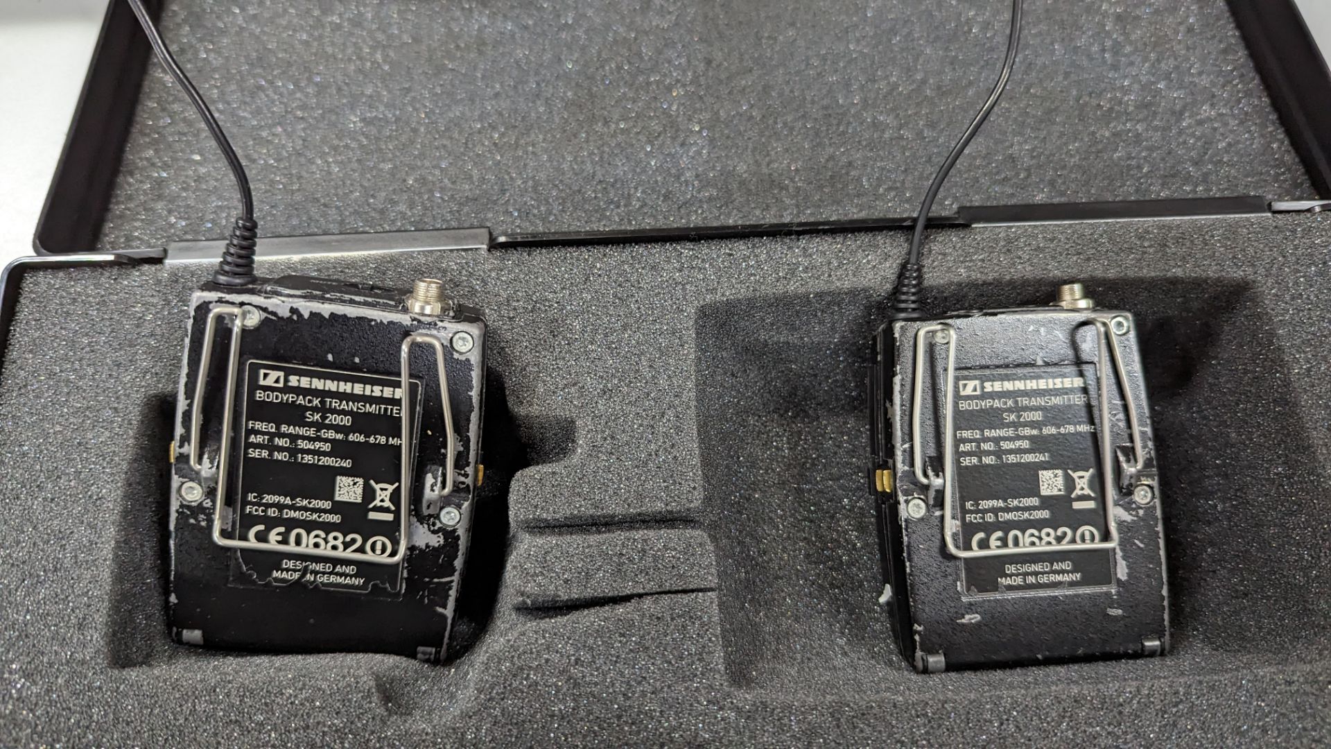 Sennheiser wireless microphone equipment comprising 2 off Sennheiser EM2050 rack mounted wireless mi - Image 12 of 15