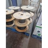 4 reels of assorted electric cable