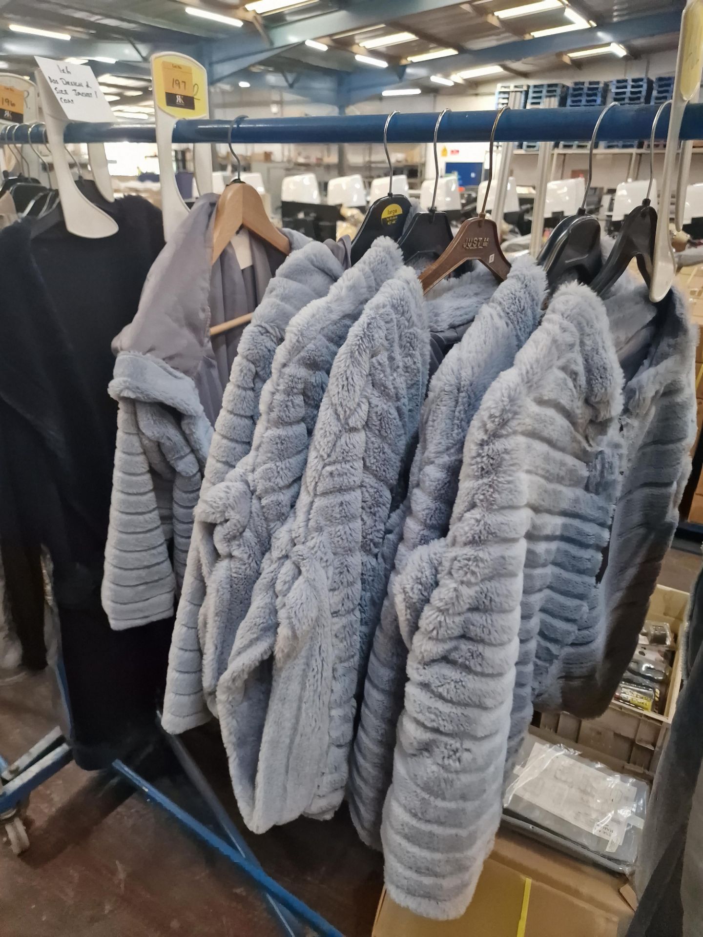 6 off M&G blue furry bolero coats