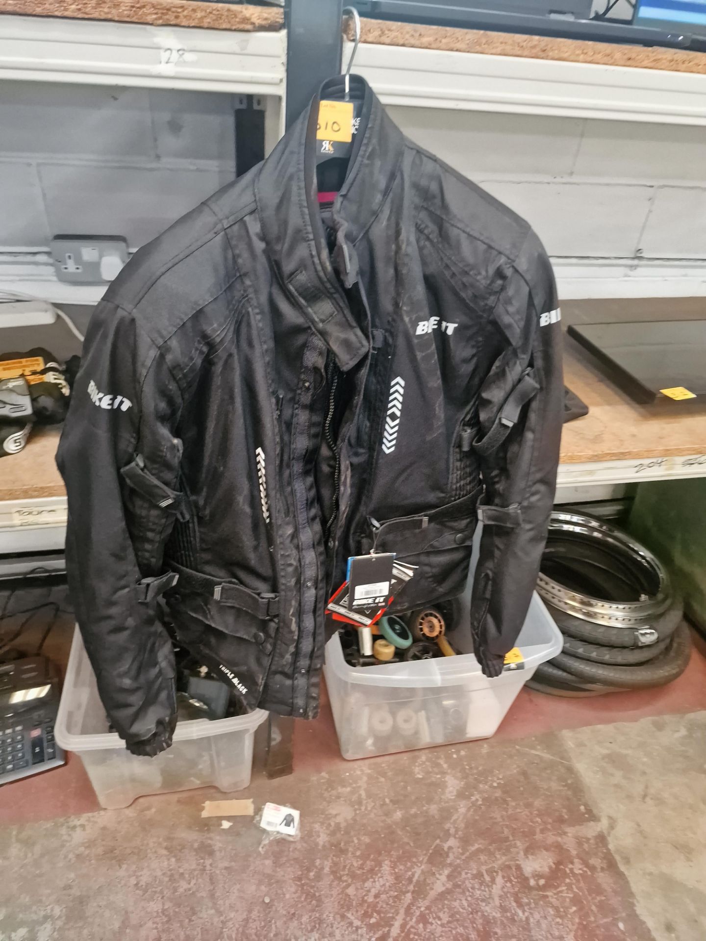 Bike It road jacket in triple black, size medium