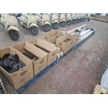 Large quantity of solar panel fixtures, comprising the contents of 5 pallets (as pictured). This lo