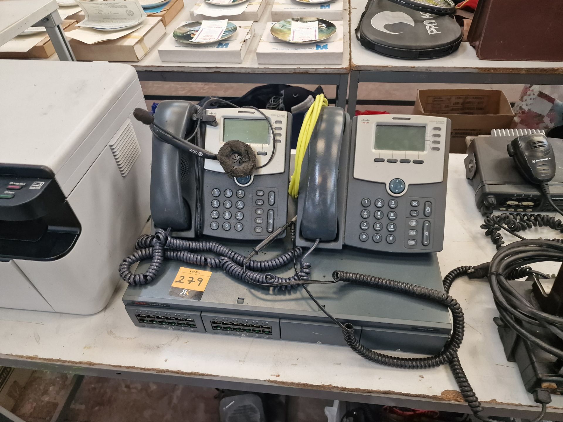 Telephone equipment comprising Avaya HP Office 500V2 control unit plus 2 off Cisco handset