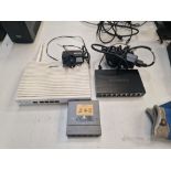 3 off assorted Netgear and Draytek switches and other networking items