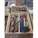 The contents of 3 crates of hand tools