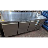 Atosa model EPF3472GR triple door stainless steel mobile freezer unit. NB the stainless steel pass