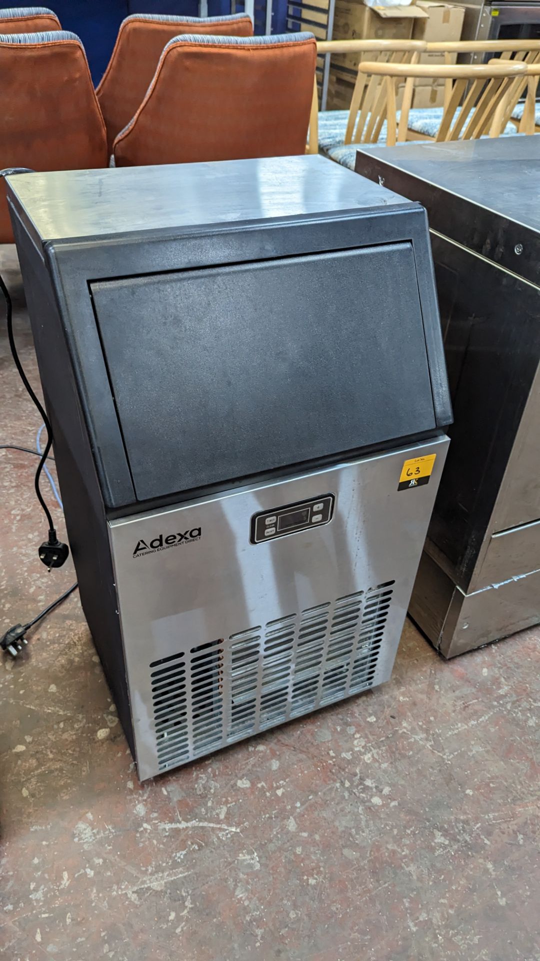 Adexa model HZB-35 stainless steel commercial ice maker