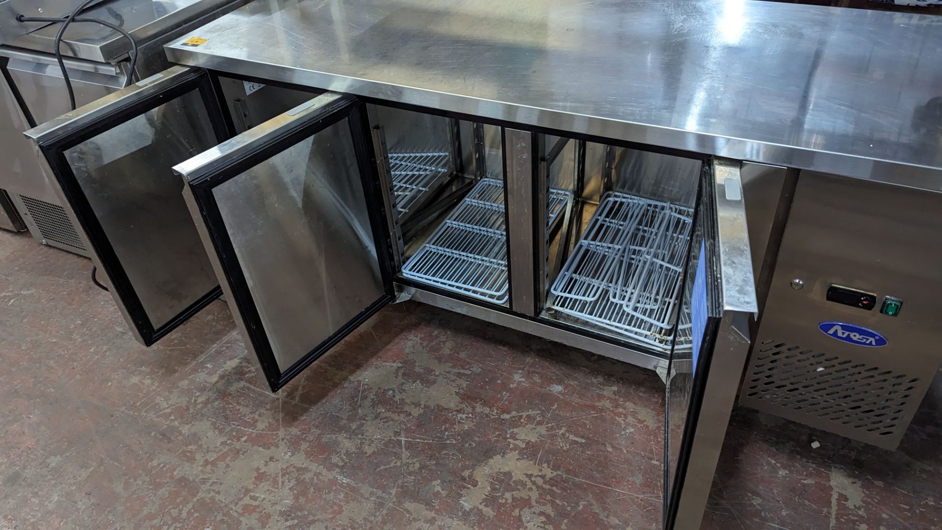 Atosa model EPF3472GR triple door stainless steel mobile freezer unit. NB the stainless steel pass - Image 6 of 9