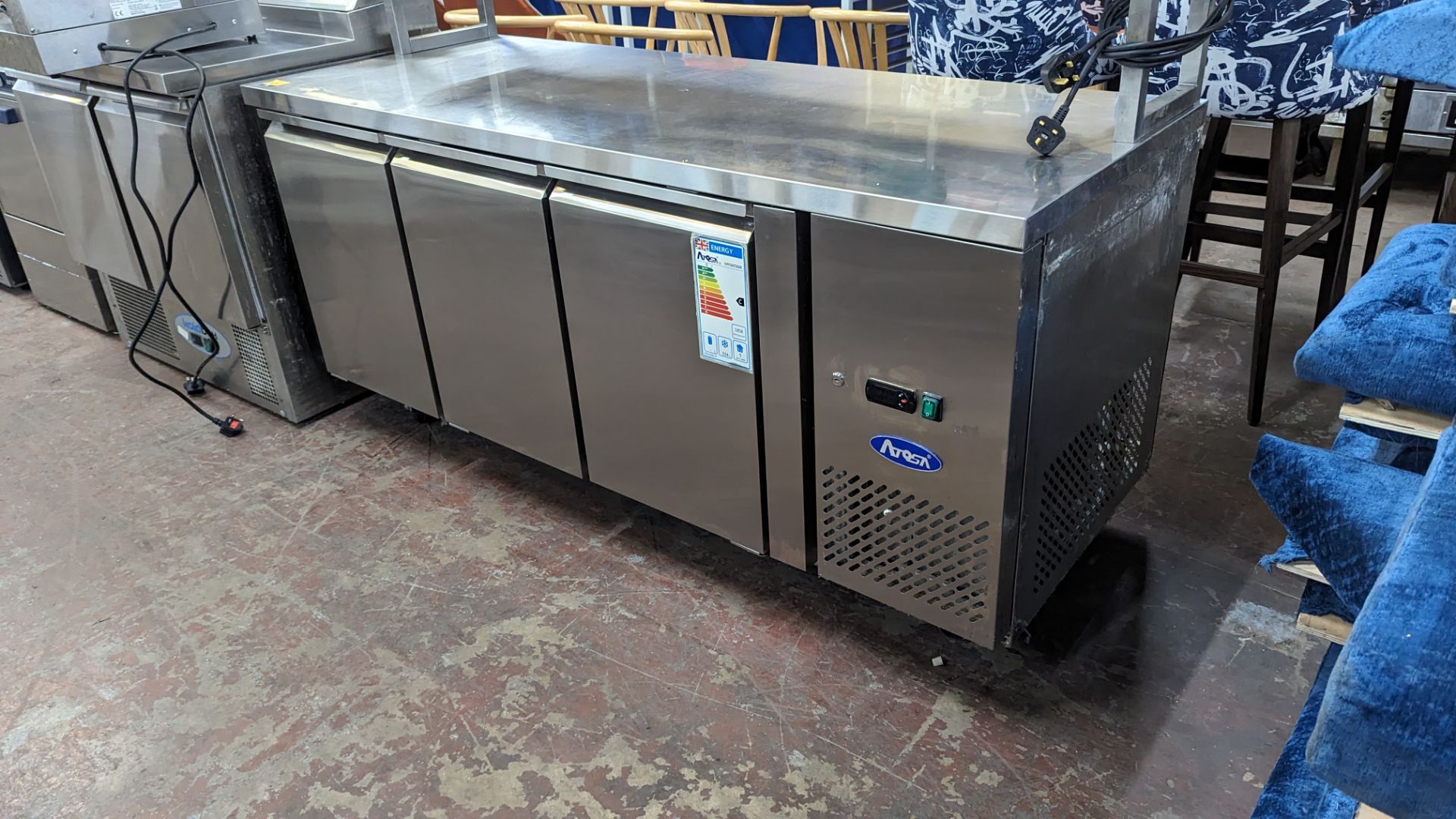 Atosa model EPF3472GR triple door stainless steel mobile freezer unit. NB the stainless steel pass - Image 4 of 9