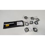 8 off Countryman B3 miniature microphones in black, with Evolution locking jack connectors. Include