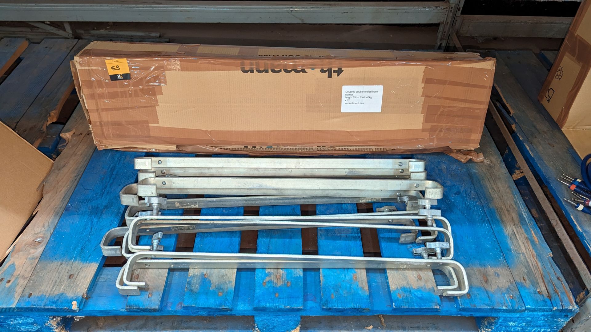 12 off Doughty double ended hook clamps, 65cm long, SWL 40kg. Includes cardboard box - Image 2 of 6