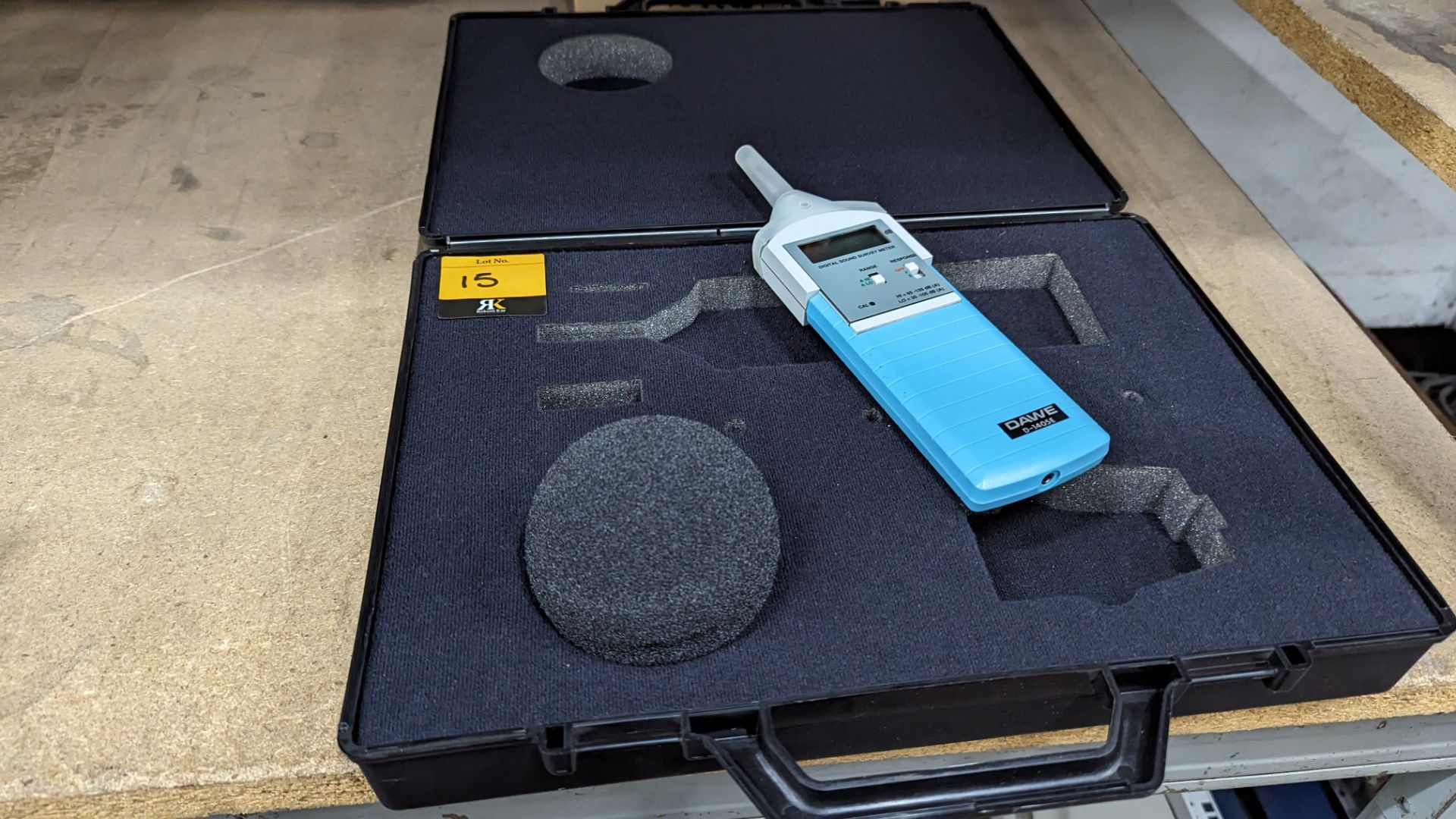 DAWE Instruments digital sound survey meter model D-1405E. Includes transit case