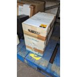 Draka reel of white Cat5E UTP cable in cardboard dispensing box. Marked as 50m length remaining