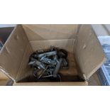 10 off Doughty hook clamps, SWL 40kg. Includes cardboard box