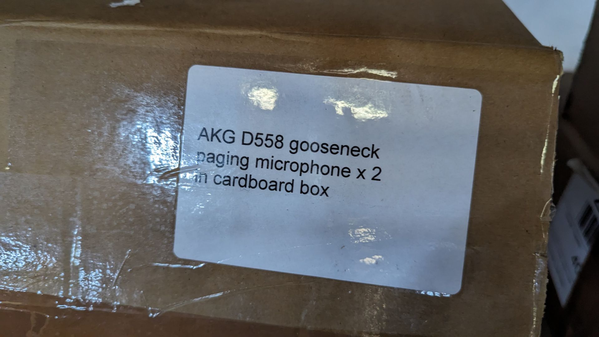 2 off AKG model D558 gooseneck paging microphones. This lot includes a cardboard box - Image 6 of 8