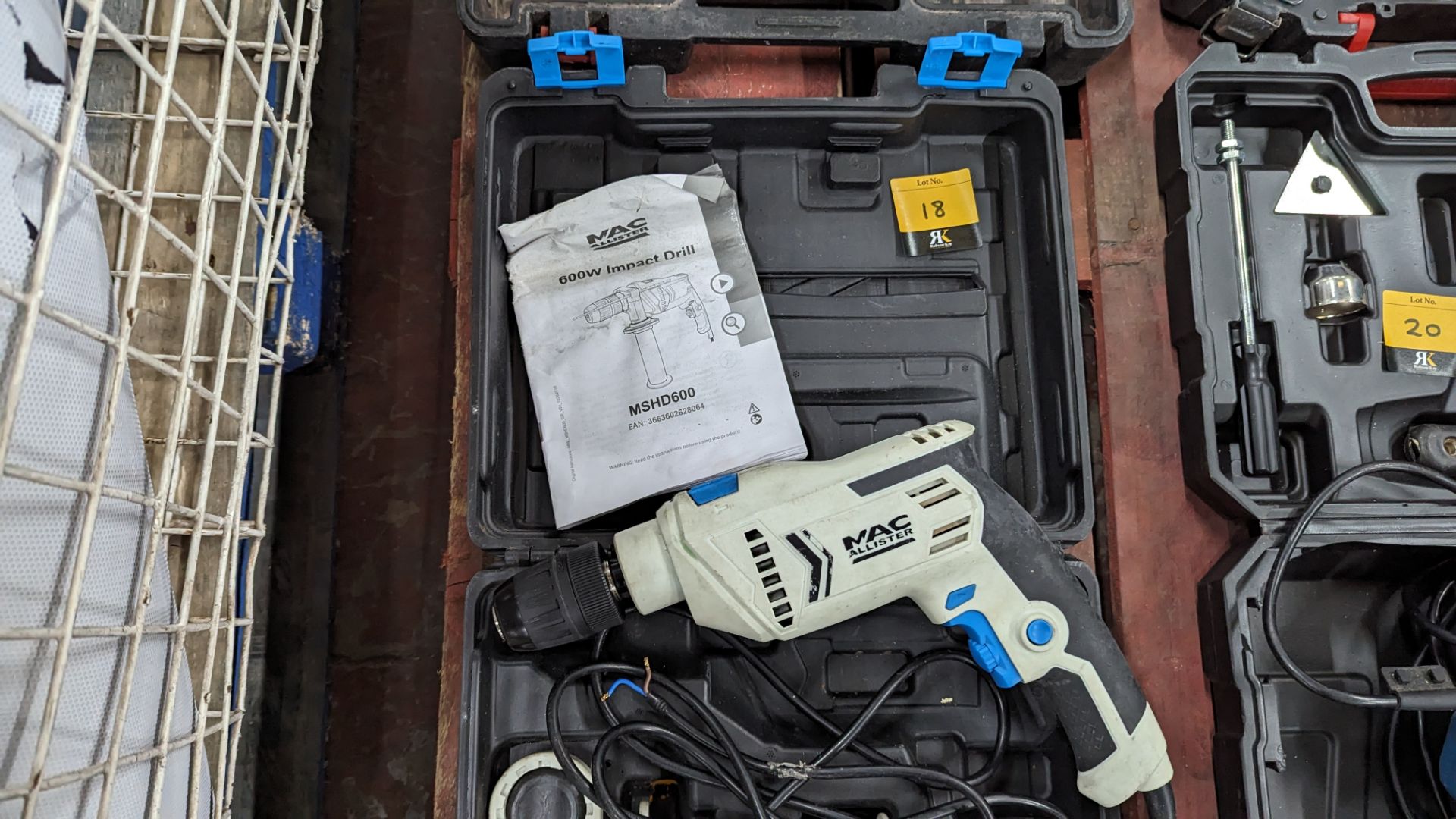 MAC Allister corded 600 watt impact drill model MSHD600, including carry case - Image 3 of 6