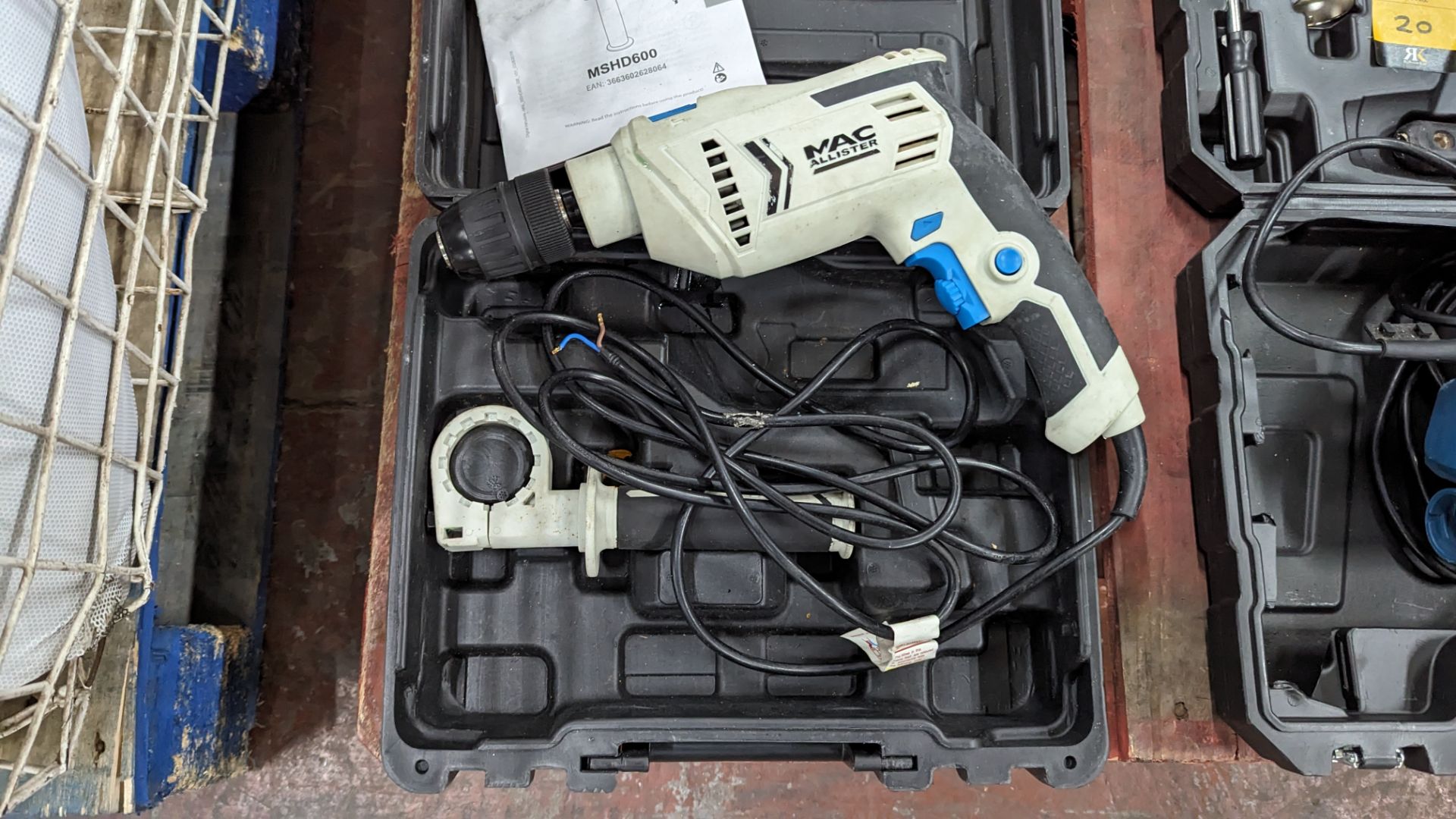 MAC Allister corded 600 watt impact drill model MSHD600, including carry case - Image 2 of 6