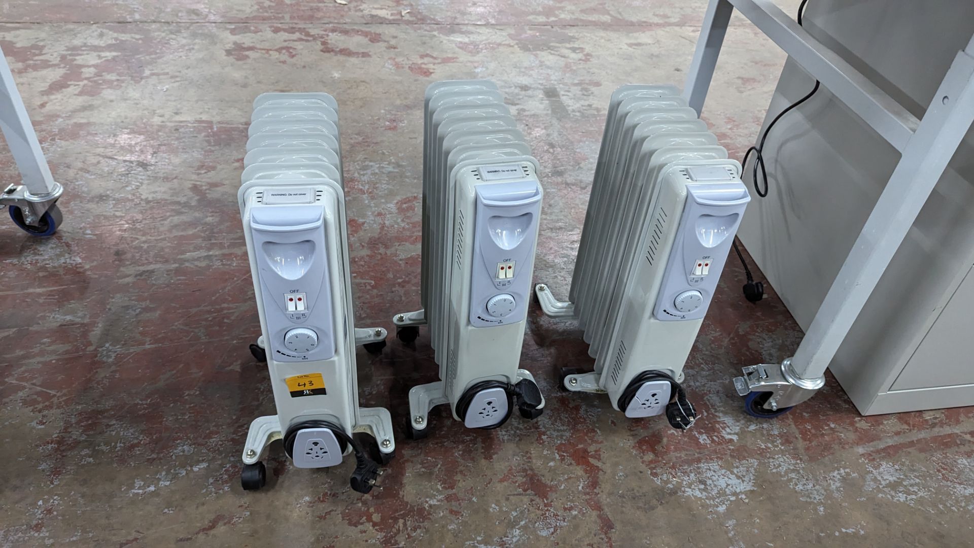 3 off small mobile radiators