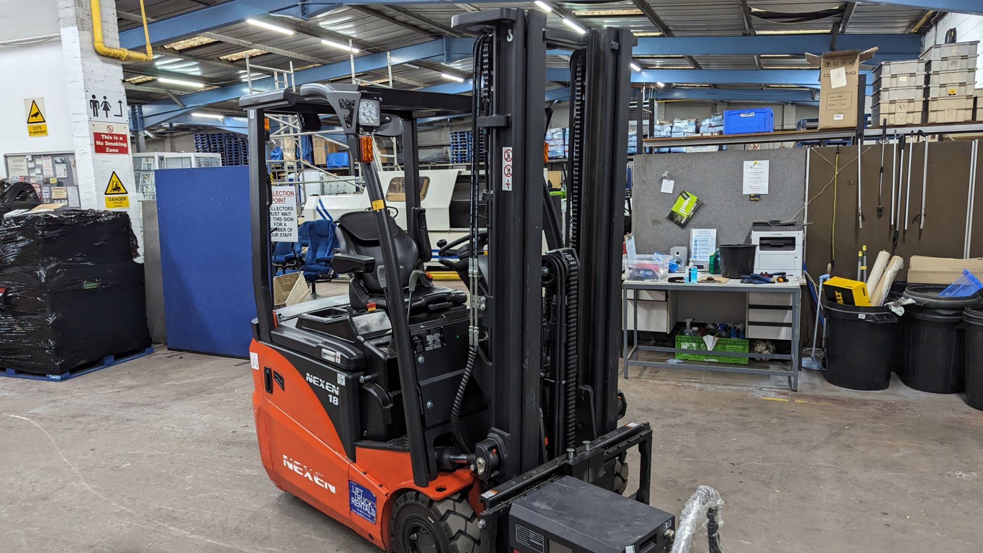 2022 Nexen 1.8 tonne battery powered counter-balance forklift truck. Model FBAT18N. Container spec - Image 7 of 20