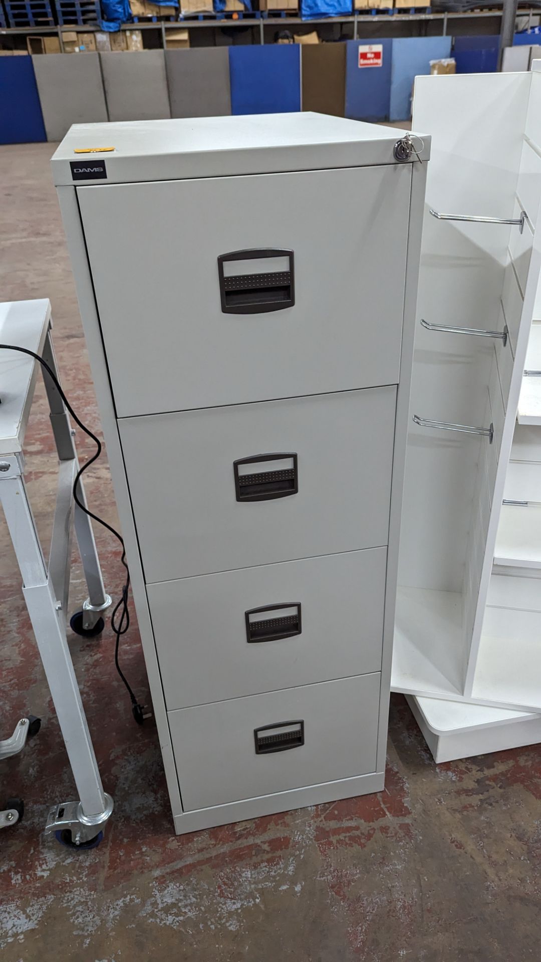 1 off grey metal 4-drawer filing cabinet - Image 2 of 4