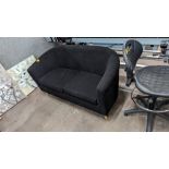 Black fabric sofa