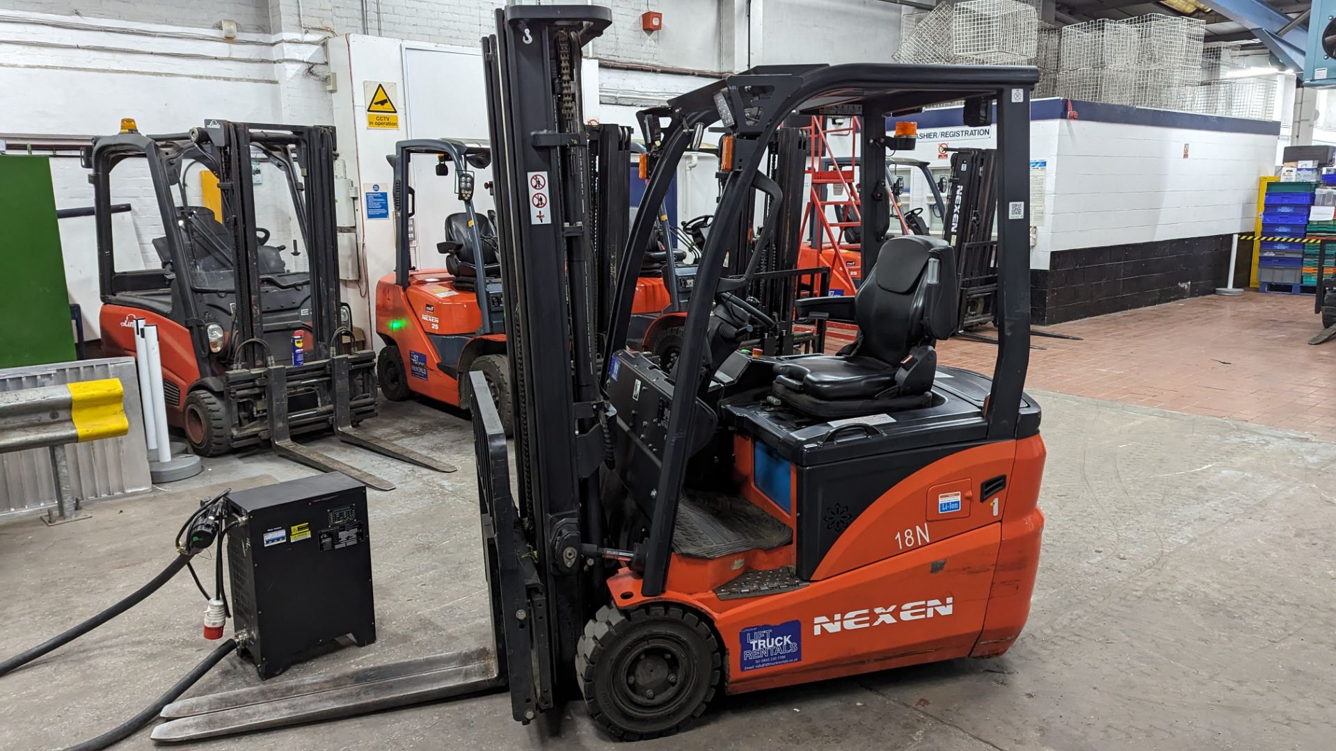 2022 Nexen 1.8 tonne battery powered counter-balance forklift truck. Model FBAT18N. Container spec - Image 2 of 20