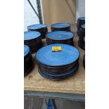30 off Cenote by Origins blue patterned plates, 200mm diameter