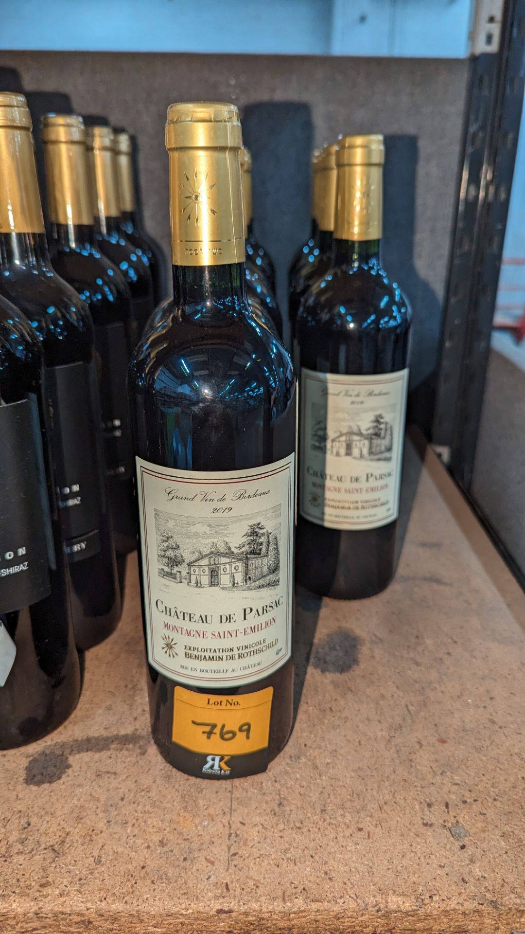10 bottles of 2019 Chateau De Parsac Montagne Saint-Emilion French (Bordeaux) red wine sold under AW