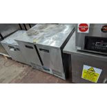Polar stainless steel twin door refrigerated prep unit