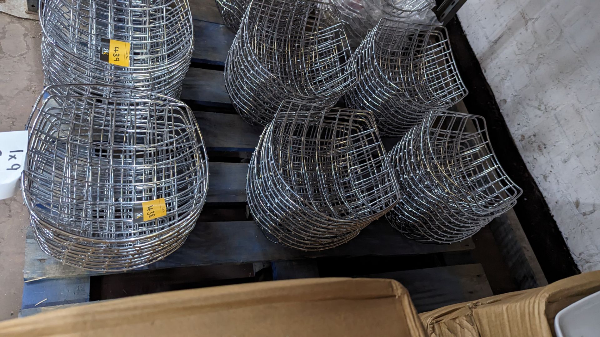 29 off chrome wire baskets each measuring approximately 240mm square - 3 stacks - Image 2 of 5