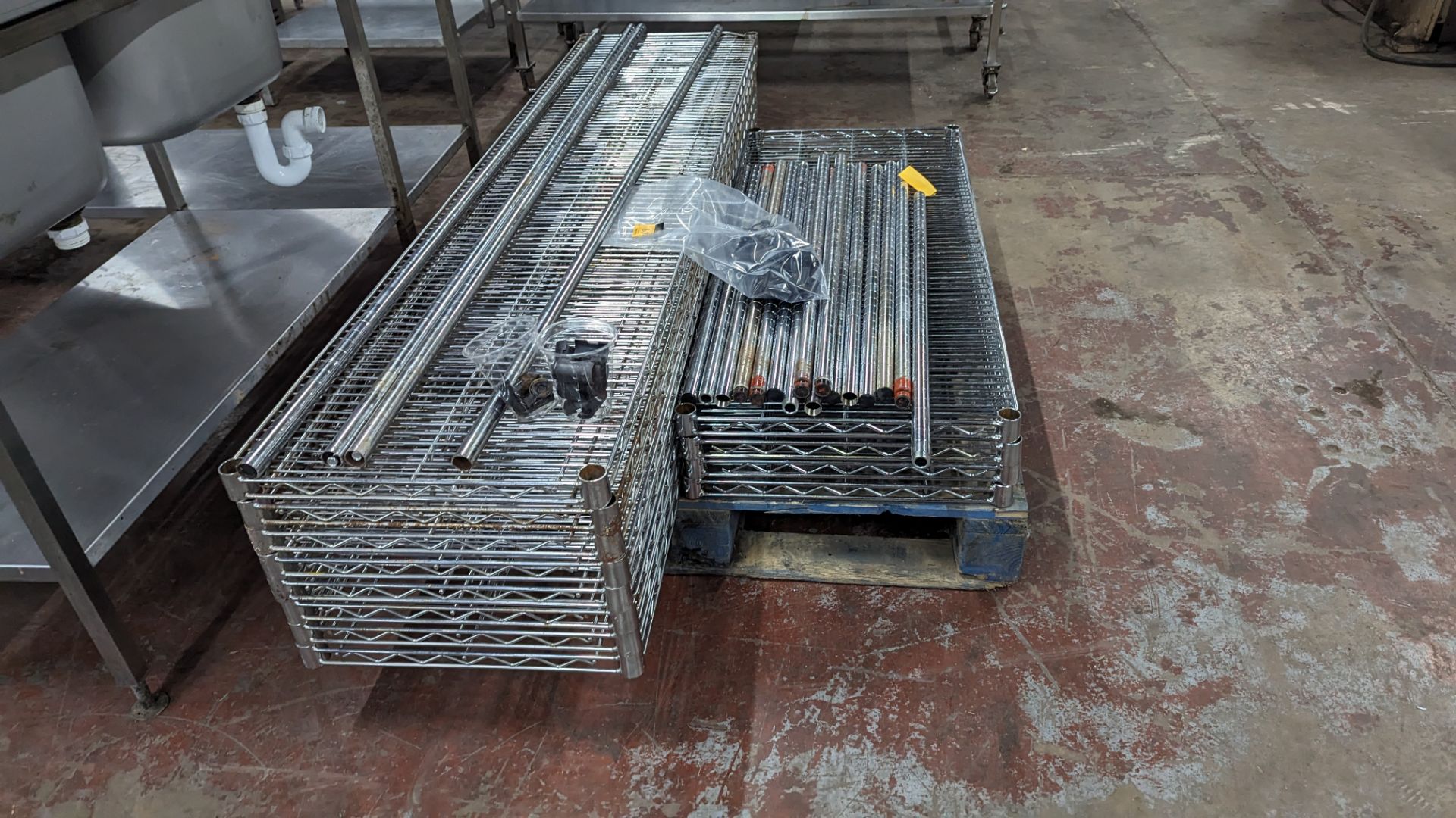The contents of a pallet of chrome racking comprising 8 shelves each measuring 1825mm x 460mm, 4 she - Image 10 of 10