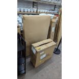 Office furniture lot comprising desk & chair. NB both items are still in their box