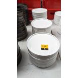33 off Genware 245mm round flat plates with upright rim to the outer edge