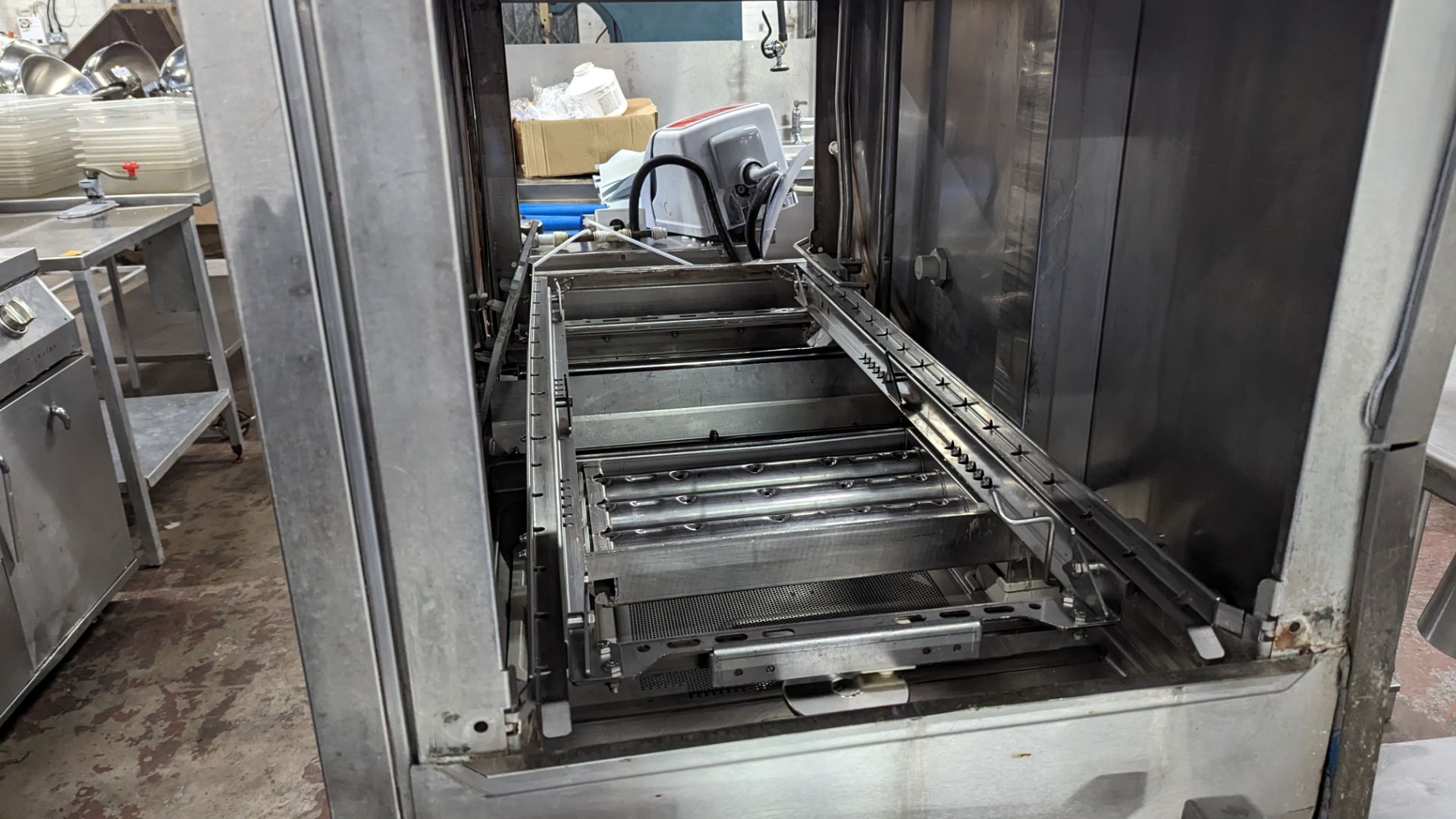 Hobart Ecomax Plus large stainless steel commercial pass through dishwasher with L shaped feed incor - Image 11 of 32