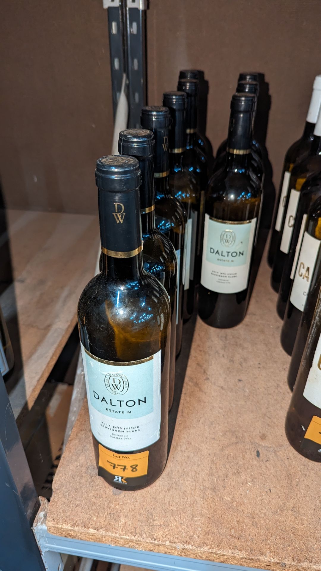 9 bottles of Dalton Estate 2017 Sauvignon Blanc Israeli white wine sold under AWRS number XQAW000001