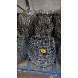 30 off chrome wire baskets each measuring approximately 240mm square - 3 stacks