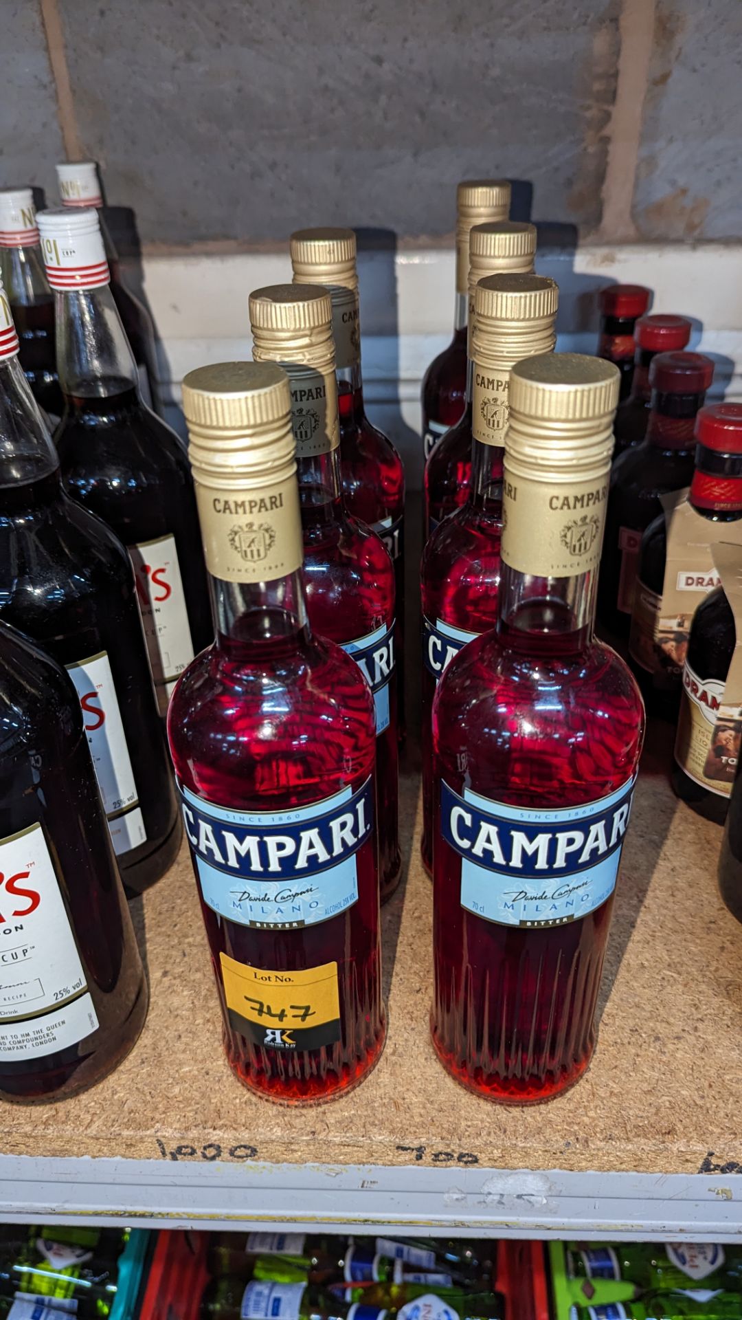 7 bottles of Campari sold under AWRS number XQAW00000101017