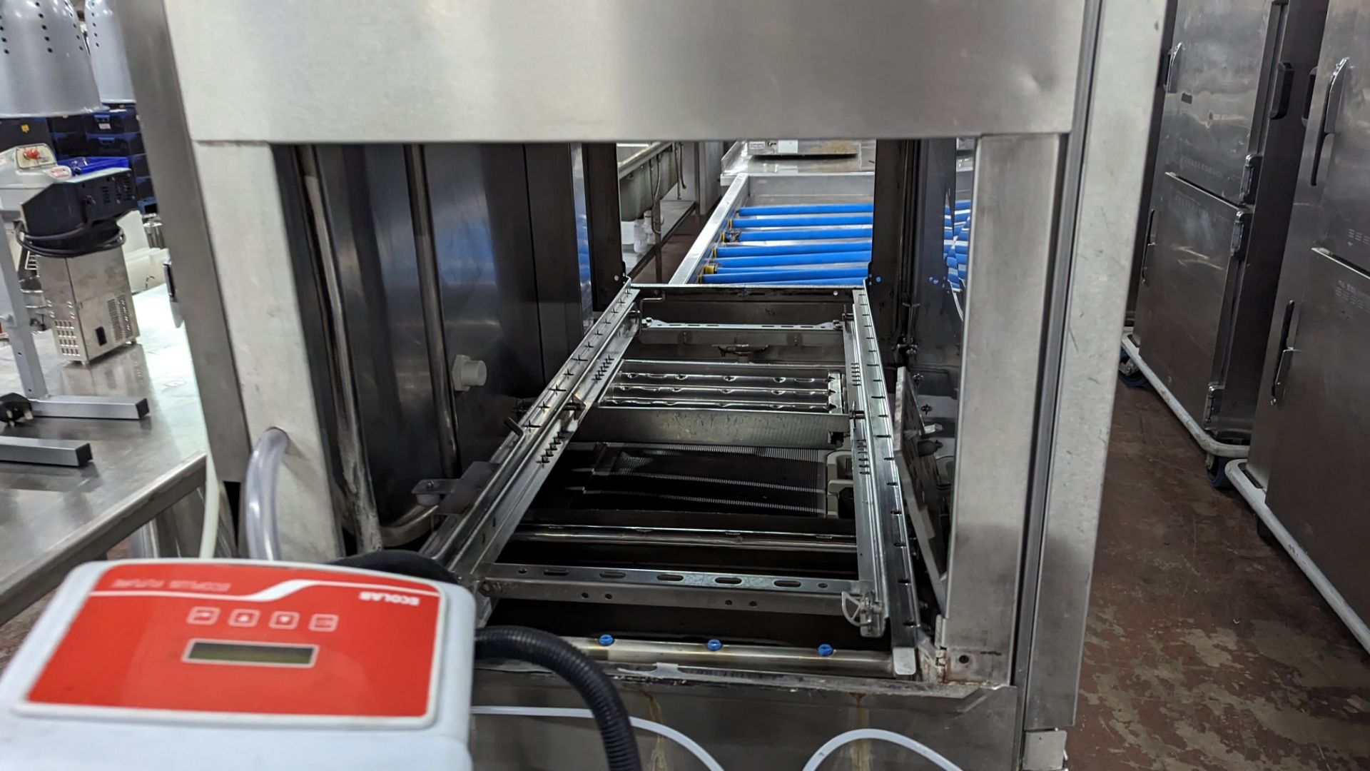 Hobart Ecomax Plus large stainless steel commercial pass through dishwasher with L shaped feed incor - Image 15 of 32