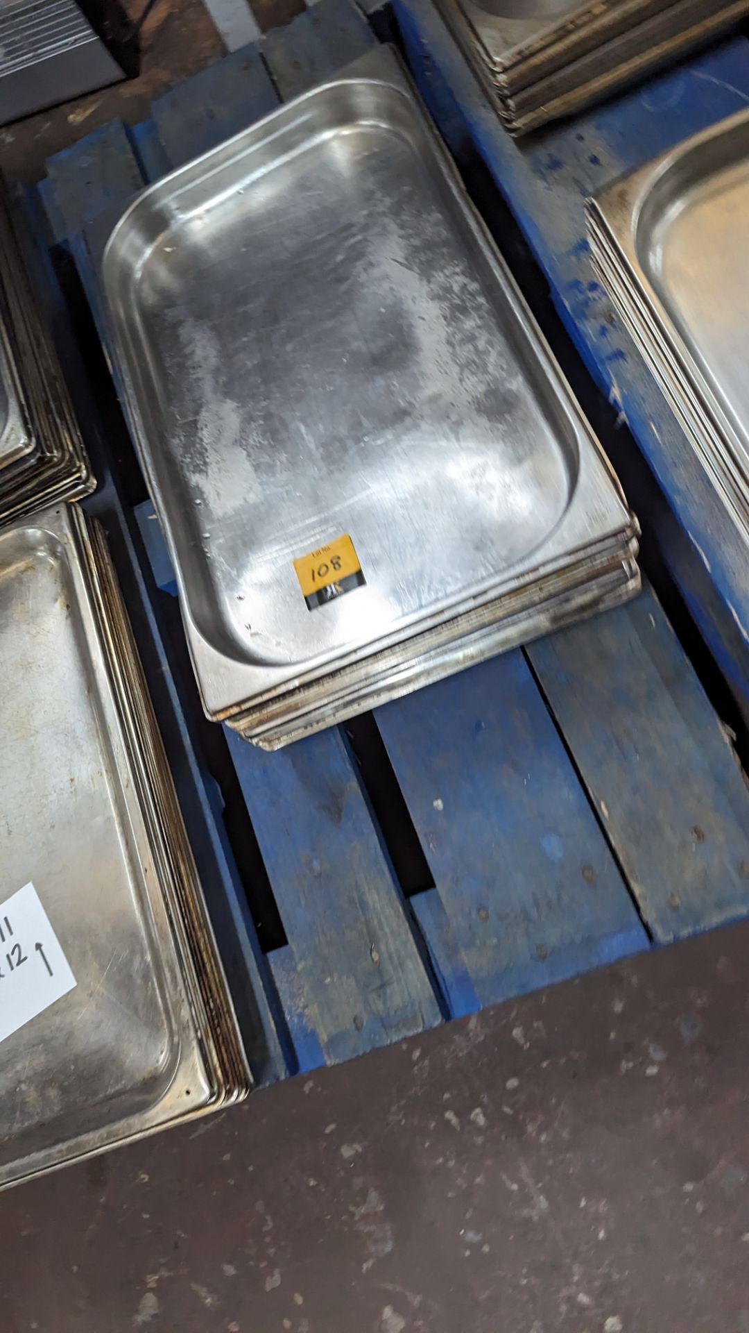 12 off stainless steel trays each measuring 530mm x 330mm x 50mm. NB these trays are shallower than - Image 3 of 3